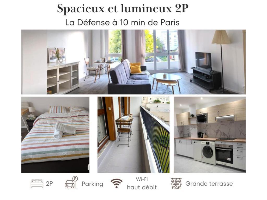 쿠르브부아 Evasion La Defense - Balcon & Wi-Fi, A 10 Min De Paris 아파트 외부 사진